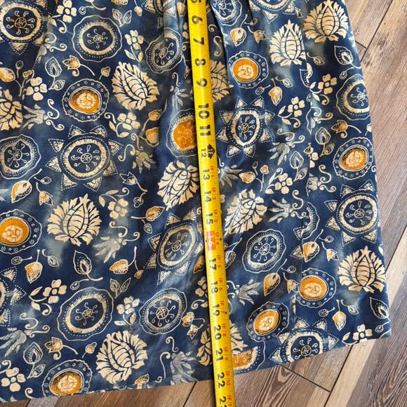 Blue and yellow floral skirt| Bloomingdales plus size |Midi - Picture 2 of 6
